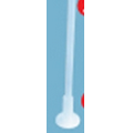 24" White Balloon Stick